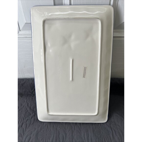 VTG American Flag Patriotic Chips & Dip Platter 4th Of July 16”x 10.5” x 1” Home - Picture 4 of 13